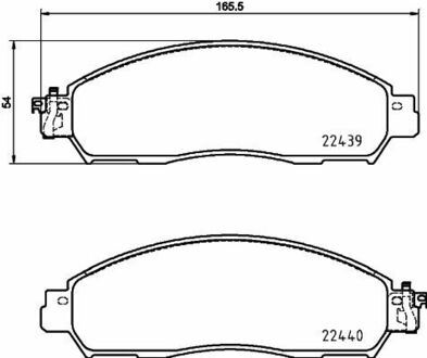 Комплект гальмівних колодок NISSAN NV200 Front Axle NISSHINBO NP2106