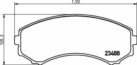 Колодки гальмівні дискові передні Strong Ceramic Mitsubishi Pajero 2.5, 3.2, 3 NISSHINBO NP3006SC
