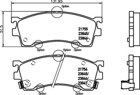 Колодки тормозные дисковые передние Mazda 626 1.6, 1.8 2.0 (91-97) NISSHINBO NP5003 (фото 1)