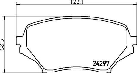 Колодки гальмівні дискові передні Mazda MX-5 1.8, 2.0 (05-15) NISSHINBO NP5044 (фото 1)