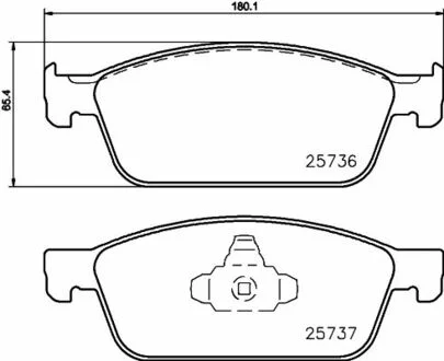 Колодки гальмівні дискові передні Strong Ceramic Ford Kuga II (12-), Ford Focu NISSHINBO NP5074SC