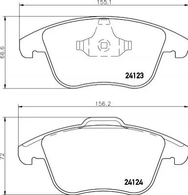Колодки тормозные FORD/LAND ROVER/VOLVO Mondeo/Freelander/S60/XC70 "F "06>> NISSHINBO NP5077 (фото 1)