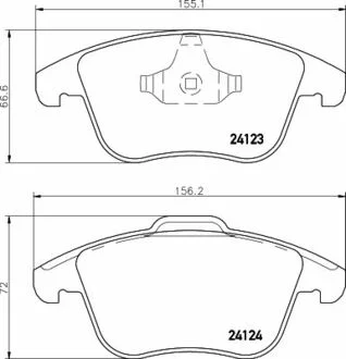 Колодки тормозные FORD/LAND ROVER/VOLVO Mondeo/Freelander/S60/XC70 "F "06>> NISSHINBO NP5077