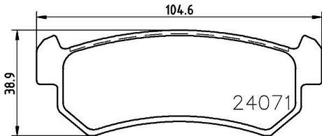 Гальмівні колодки CHEVROLET Lacetti Nubira 05- NISSHINBO NP6045 (фото 1)