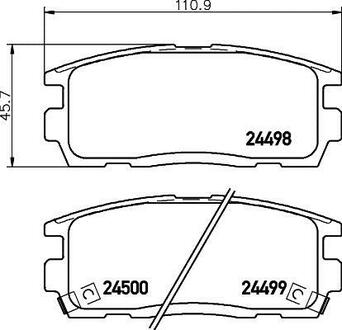 Колодки тормозные дисковые задние Chevrolet Captiva 2.0, 2.2, 2.4 (06-) NISSHINBO NP6074 (фото 1)