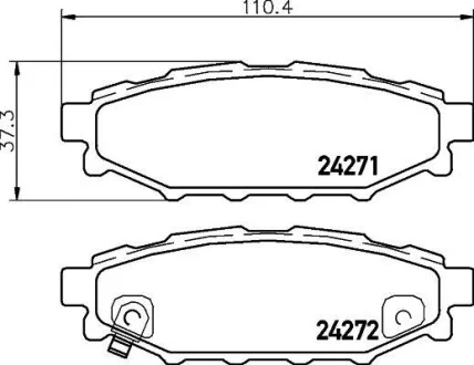 Колодки гальмівні дискові задні Subaru Forester, Impreza, Legacy, Outback 2.0, 2.2, 2.5 (03-) NISSHINBO NP7006