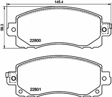 Колодки тормозные дисковые передние Subaru Forester (18-)/XV (17-) NISS NISSHINBO NP7017