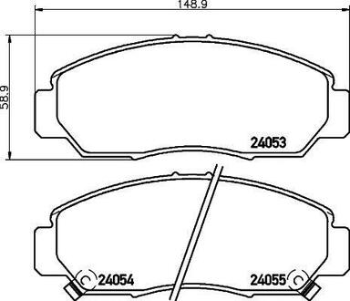 Колодки гальмівні дискові передні Honda Accord VII 3.0, 3.5 (07-12), FR-V 1.8, 2.0 (04-) NISSHINBO NP8007 (фото 1)
