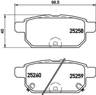 Колодки тормозные дисковые задние Suzuki Swift 1.2, SX-4 1.6 (10-) NISSHINBO NP9016 (фото 1)