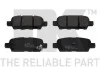 Гальмівні колодки дискові зад. Nissan Murano 07-/X-trail 01-/Qashqai 07-/Maxima 00- NK 222257 (фото 1)