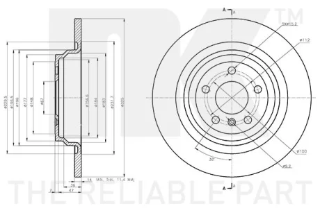 Диск гальмівний невентильований NK 3133146