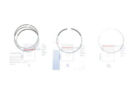 Кільця поршневі (1цил) Opel 734 (12/12/2) Z10XEP/Z12XEP/Z14XEP NPR 120035005000