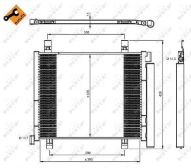 Радіатор кондиціонера NRF 350045