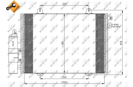 Радіатор кондиціонера NRF 35379