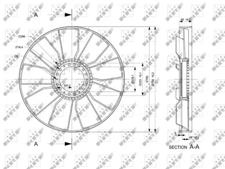 Крильчатка вентилятора NRF 49813