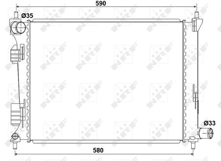 Радіатор охолодження двигуна KIA Rio 06/2011> NRF 53166