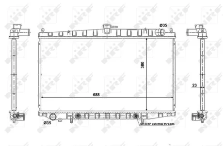 Радіатор двигуна NISSAN BLUEBIRD 2.4 06.92-05.97 NRF 56079