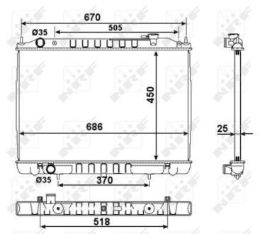 Радіатор охолодження NRF 58418