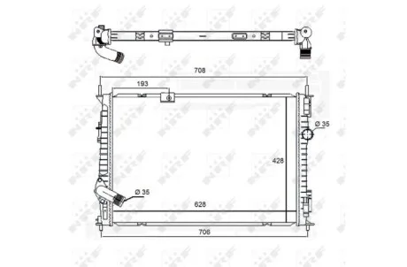 Радіатор основний NISSAN QASHQAI I 16D 1011-1213 NRF 58455
