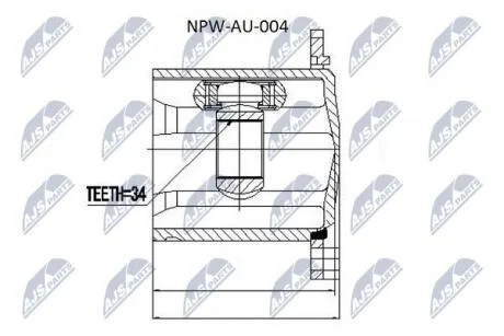 ШРКШ внутр 34z Audi A4, A5, A6, A7, A8 08- NTY NPW-AU-004