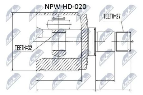 Шрус полуоси NTY NPWHD020