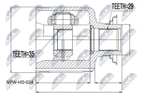 Шрус полуоси NTY NPWHD024