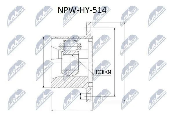 Шрус полуоси NTY NPWHY514 (фото 1)