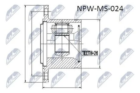 Шрус полуоси NTY NPWMS024