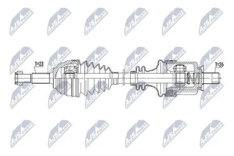 Полуось переднего моста NTY NPWRE093