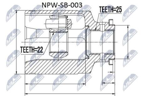 Шрус полуоси NTY NPWSB003