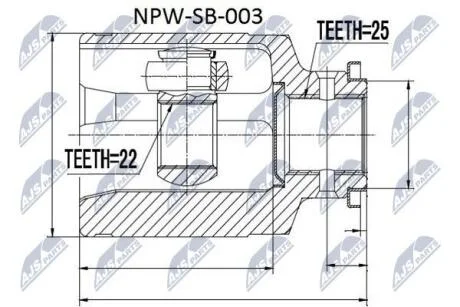 Шрус полуоси NTY NPWSB003