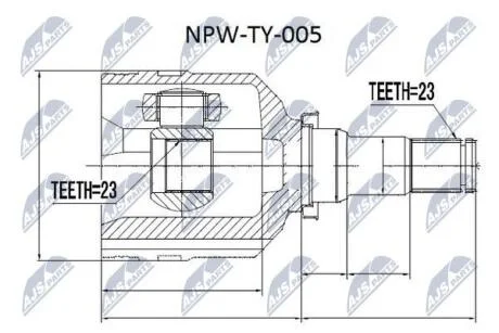 Шрус полуоси NTY NPWTY005