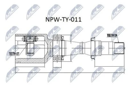 Шрус полуоси NTY NPWTY011