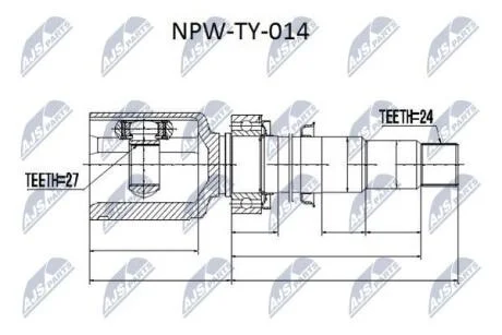 Шрус полуоси NTY NPWTY014