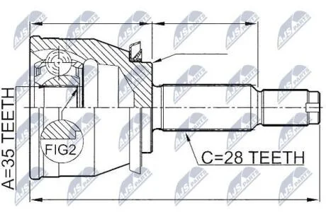 Шрус полуоси NTY NPZDW026
