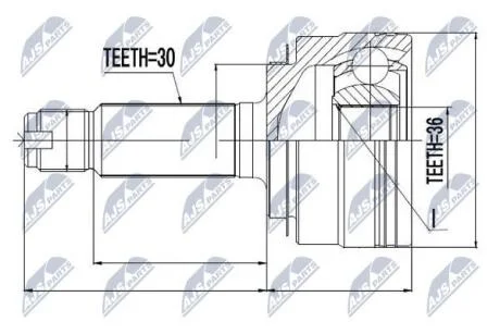 Шрус полуоси NTY NPZHD040