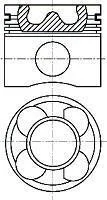 Поршень (84,25+0,25мм) BMW - M47 D20 (204D4),M57 D30 (306D2),M57 D30 (306D3) NURAL 8711440560