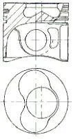 Поршень (81 мм) (циліндр 1, 2) VW - BGW,BHW,BMM,BMP,BRT,BVH,CBHA,CBJB,CBKA NURAL 8713950010