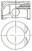 Поршень с кольцами OPEL 82.1 X18XE (выр-во) NURAL 87-307707-10