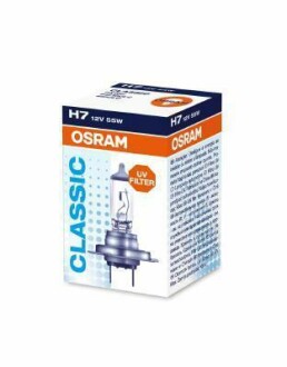 Автолампа H7 PX26d 55 W прозрачная OSRAM 64210CLC