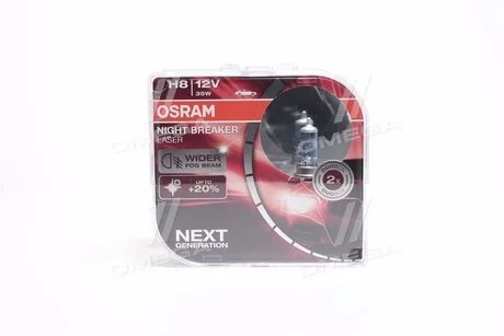 Автолампа Night Breaker Laser H8 PGJ19-1 35 W прозрачно-голубая OSRAM 64212NLHCB