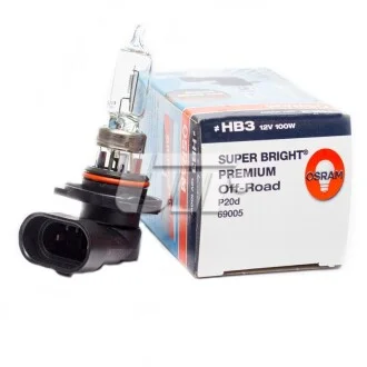 Автолампа Super Bright Premium HB3 P22d 100 W прозрачная OSRAM 69005SBP