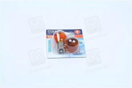 Автолампа Original PY21W BAU15s 21 W оранжевая OSRAM 750702B
