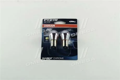 Автолампа Diadem Chrome PY21W BAU15s 21 W оранжевая OSRAM 7507DC02B