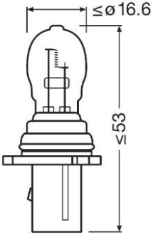 Автолампа Original P13W PG18.5d-1 13 W прозрачная OSRAM 828