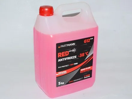 Антифриз красный G12+ 5kg -36C (готовый)) PARTMANN PM040003