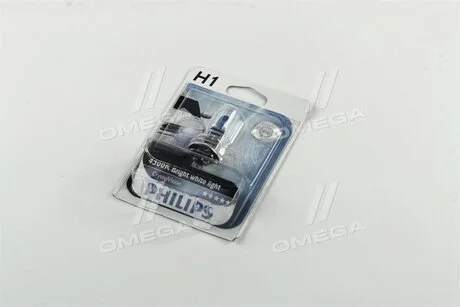 Автолампа CrystalVision H1 P14, 5s 55 W синя PHILIPS 12258CVB1
