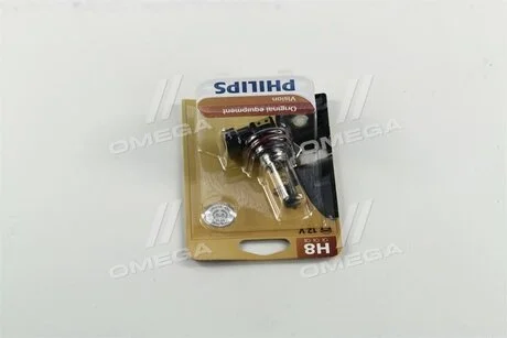 Автолампа Vision H8 PGJ19-1 35 W прозрачная PHILIPS 12360B1