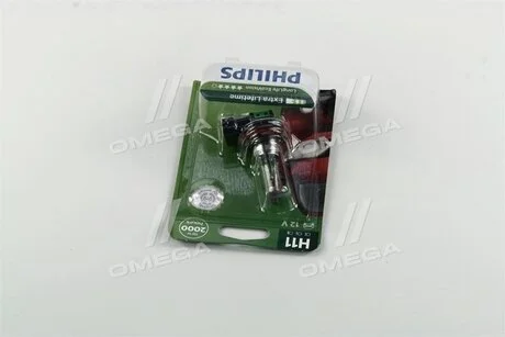 Автолампа LongLife EcoVision H11 PGJ19-2 55 W прозора PHILIPS 12362LLECOB1