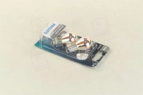 Автолампа SilverVision PY21W BAU15s 21 W бежевая PHILIPS 12496SVB2